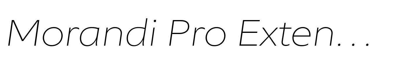 Morandi Pro Extended Thin Italic